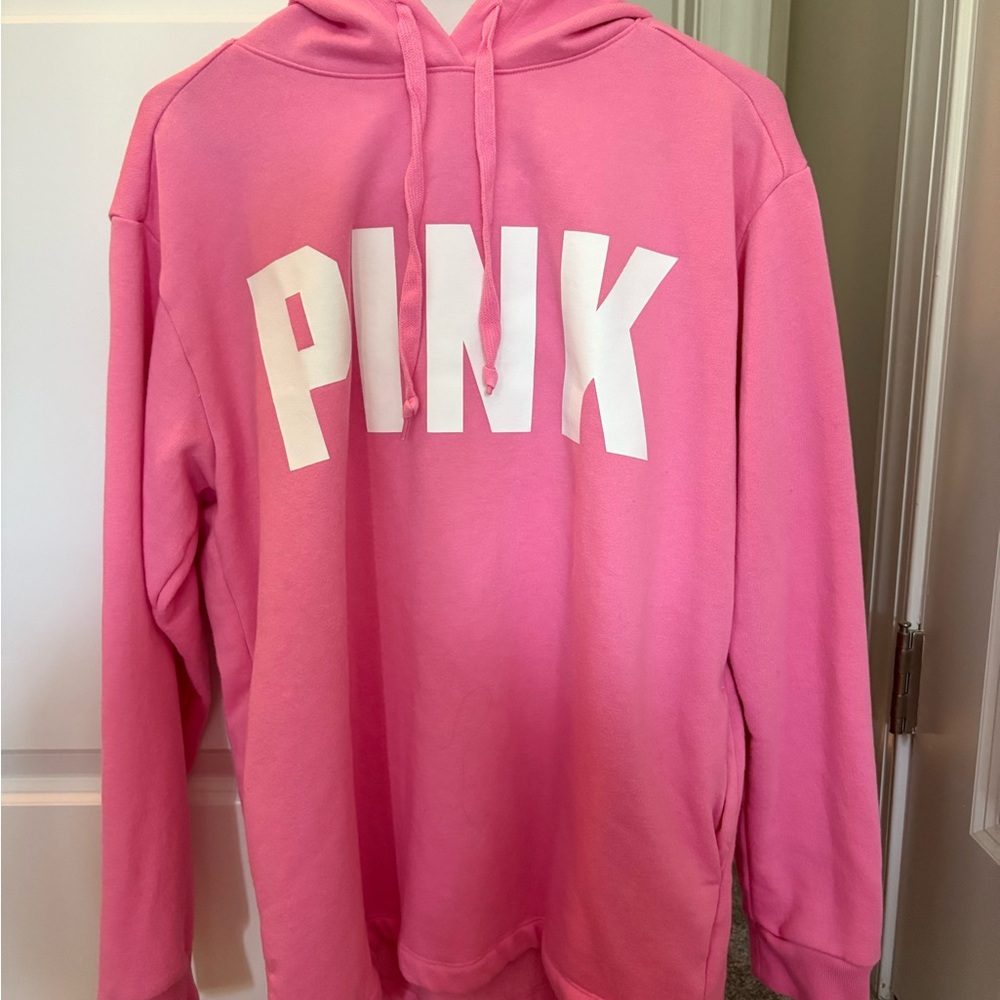 PINK Victoria's Secret Hoodie in Pink with White Accents